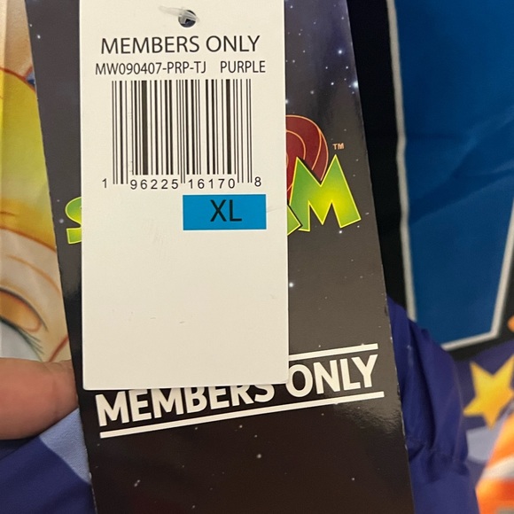 Space Jam Purple Members Only Windbreaker Unisex Sz XL NWT (90’s Retro) - Picture 7 of 8